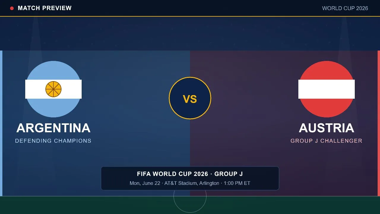 Argentina vs Austria World Cup 2026